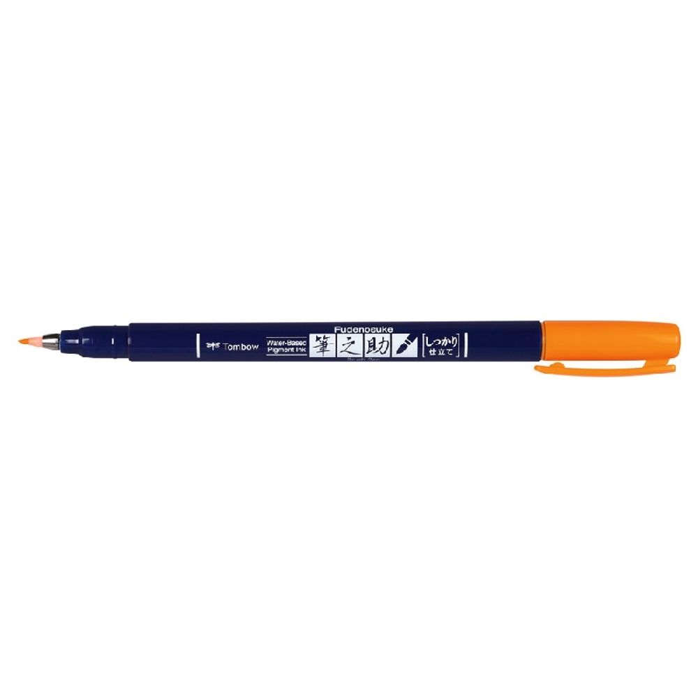 Levně Tombow Štětcový fix Tombow Fudenosuke, tvrdý hrot - VYBERTE ODSTÍN - Štětcový fix Tombow Fudenosuke, tvrdý hrot - neon orange, neonový oranžový