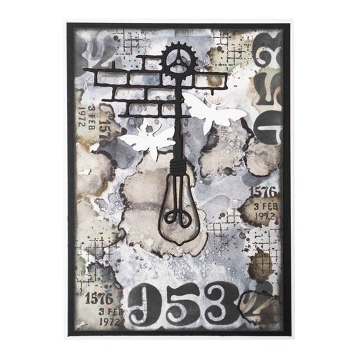 Gelová razítka Studio Light "Vintage Treasures", 24 ks - Nápisy