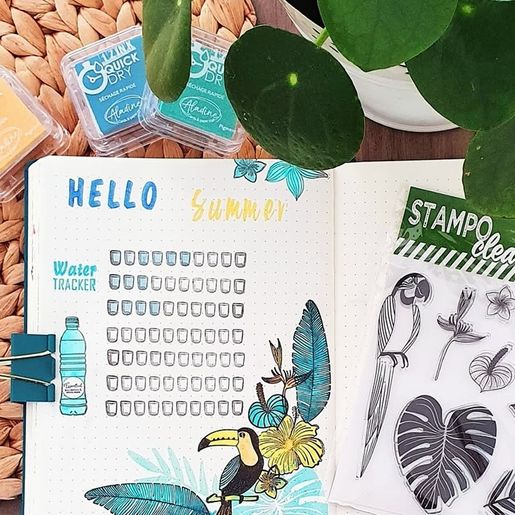 Diářová razítka Aladine Stampo Bullet Journal, 62 ks - Abeceda tučná