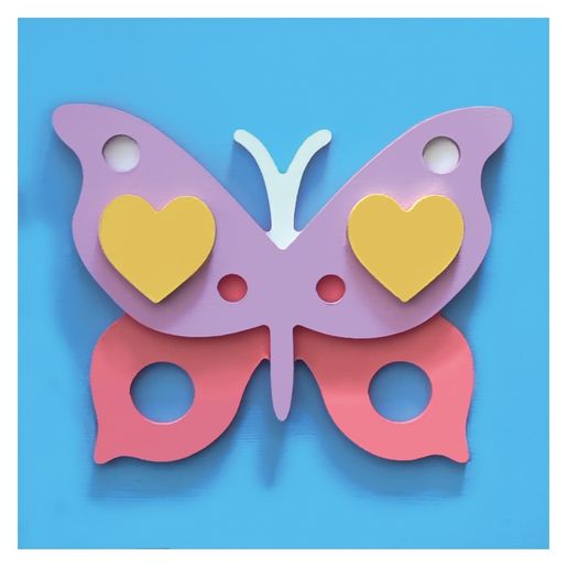 Dřevěný obrázek k dotvoření Aladine - Motýl