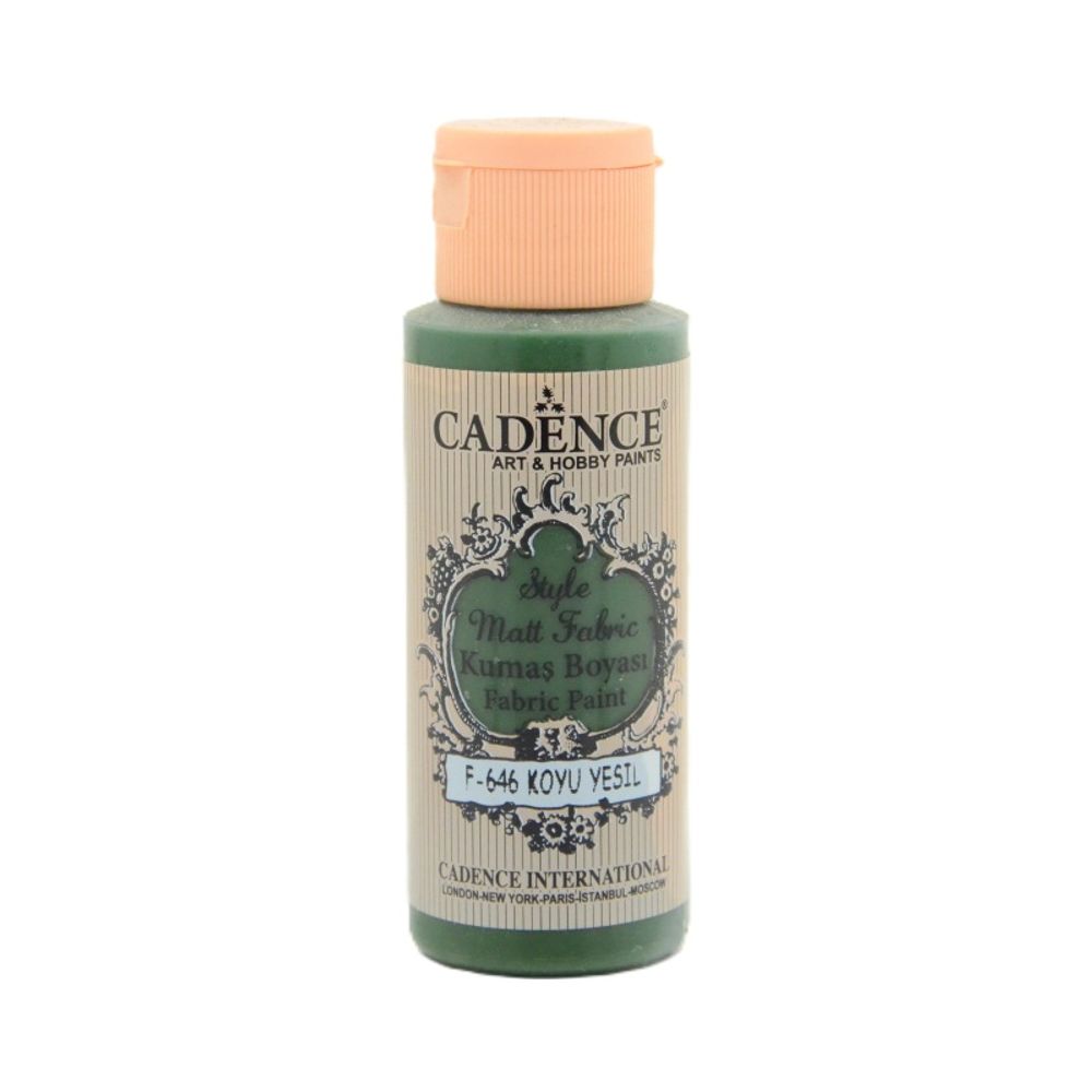 Cadence Barva na textil Cadence Style Matt Fabric, 59 ml - VYBERTE ODSTÍN - Barva na textil Cadence Style Matt Fabric, 59 ml - dark green, tm. zelená