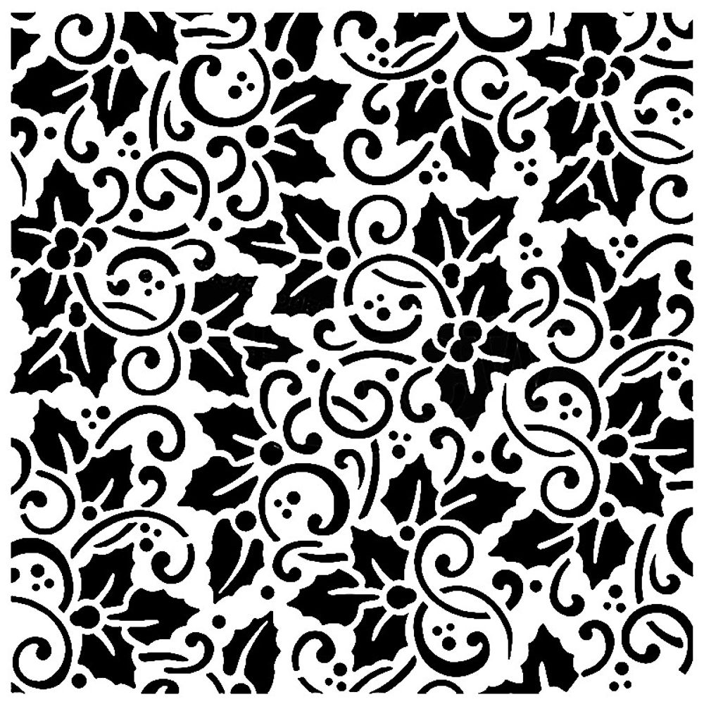 Levně The Crafter´s Workshop Šablona TCW 12"x12" (30,5x30,5 cm) - Holly Background