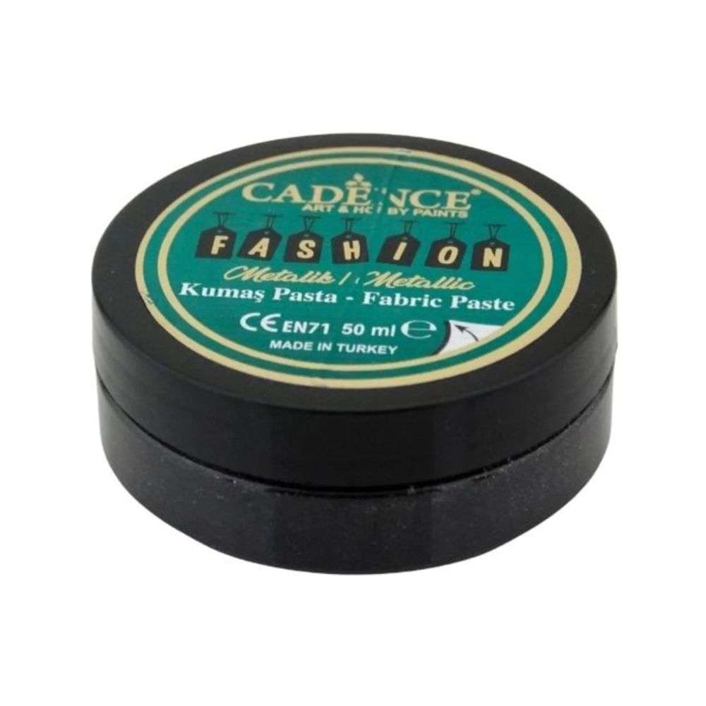 3D metalická textilní pasta Cadence, 50 ml - černá Aladine