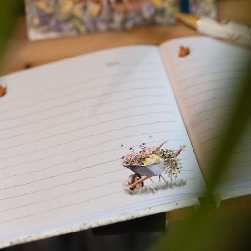 Mini zápisník Wrendale Designs "Growing Wild Together", 11x11 cm, linkovaný - Lišky