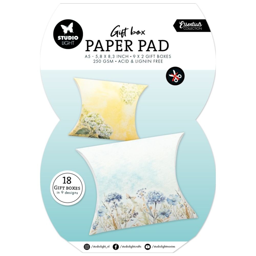 Studio Light DIY Dárkové krabičky Studio Light, A5, 18 l. - Květy a motýli