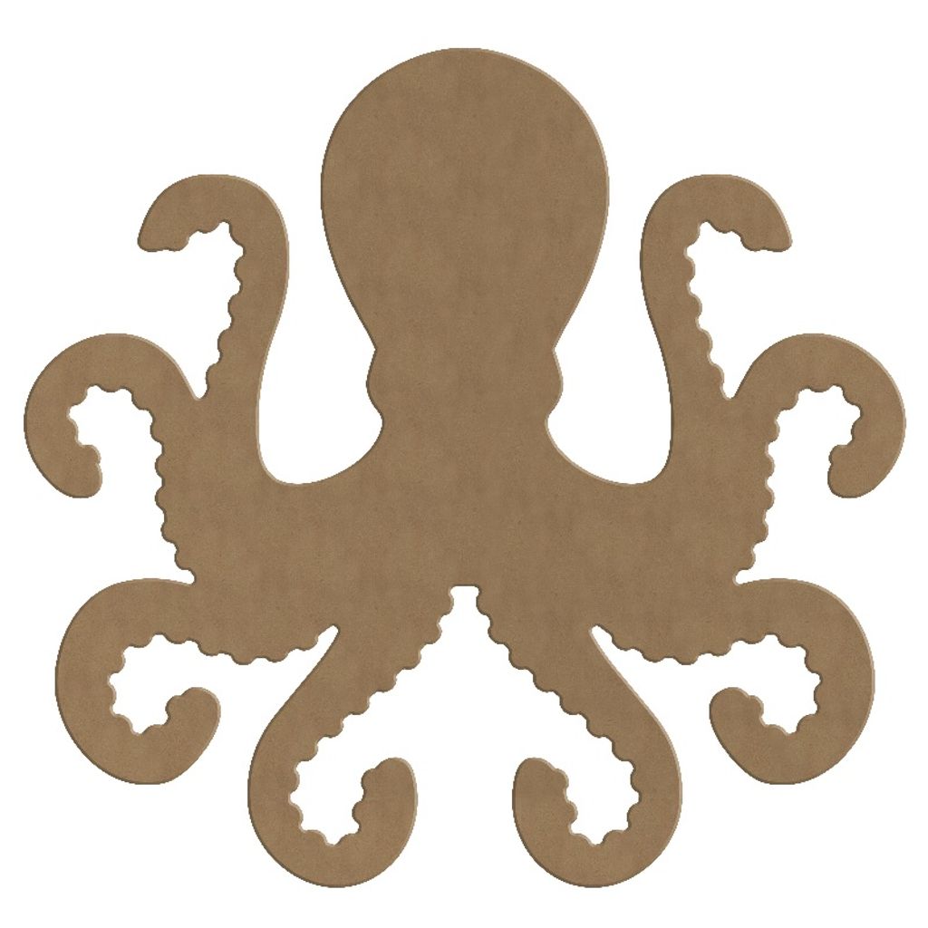 Wooden decoration cutout Gomille, 32x31 cm - Octopus, large