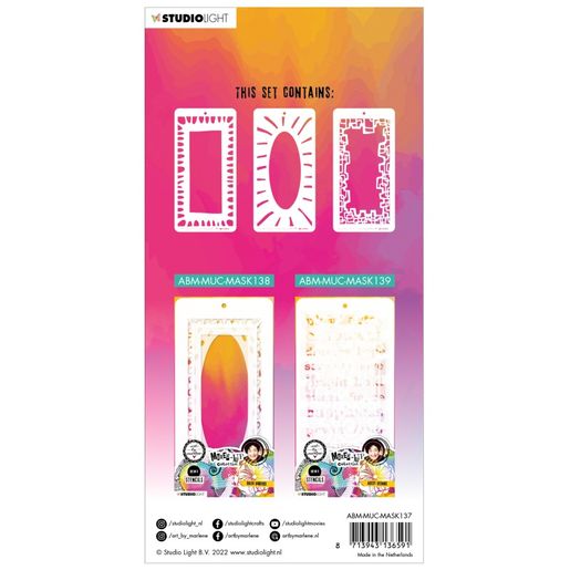 Šablony Studio Light "Mixed-Up", DL, 3 ks - Hravé rámečky