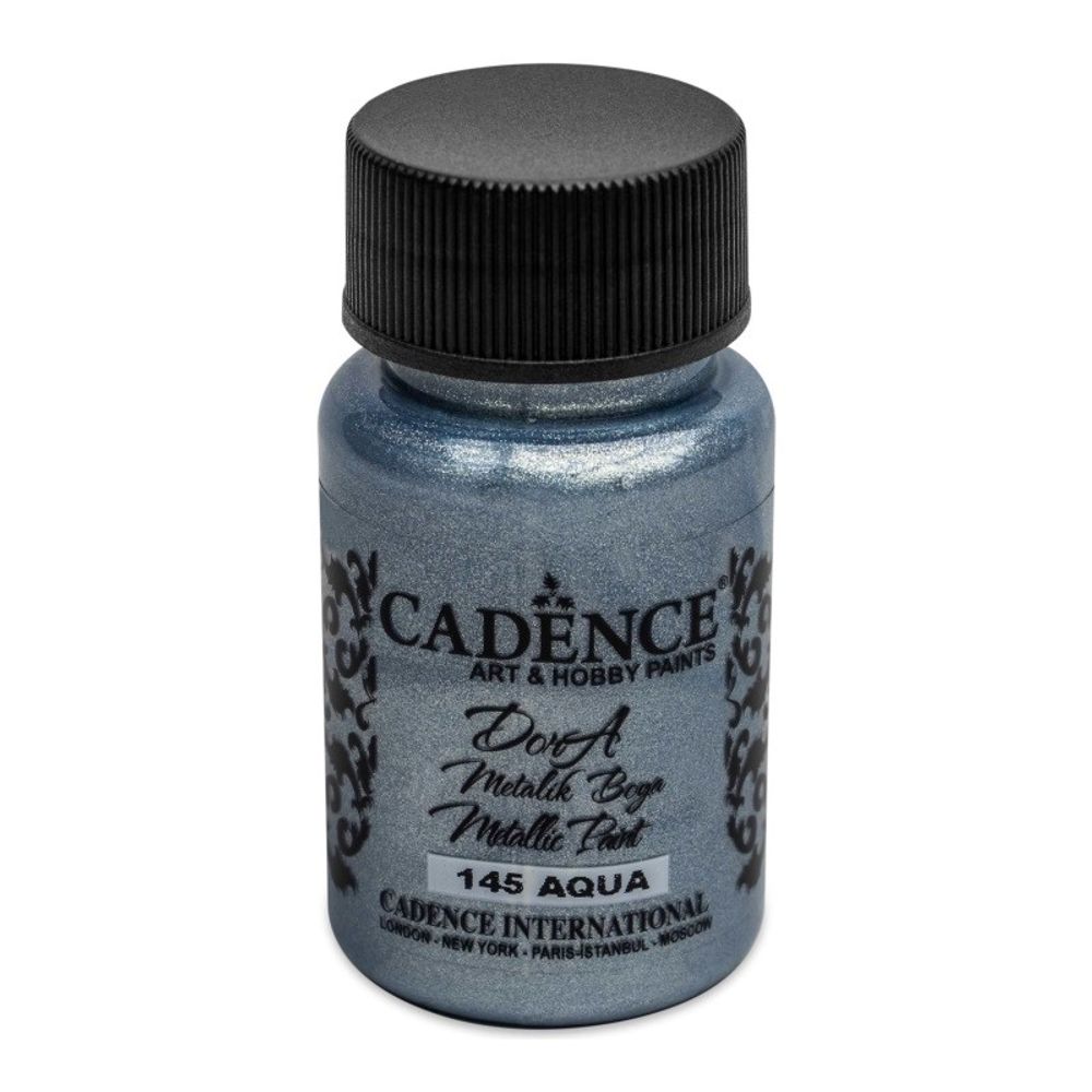 Levně Cadence Metalická akrylová barva Cadence Dora Metallic, 50 ml - VYBERTE ODSTÍN - Metalická akrylová barva Cadence Dora Metallic, 50 ml - aqua, tm. stříbrná