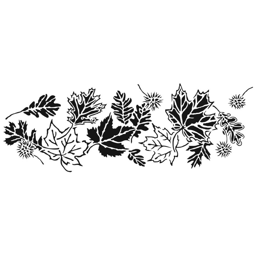 The Crafter´s Workshop Šablona TCW 16,5"x6" (42x15 cm) - Blowing Leaves