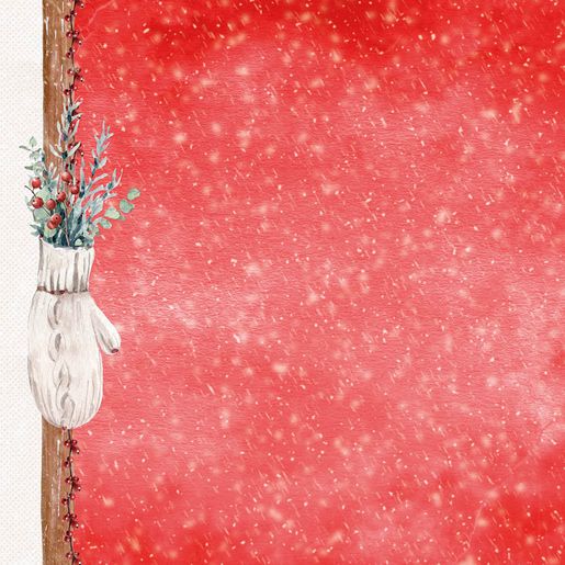 Blok vzorovaných papírů "Let it snow", 15x15 cm, 36 l. - odstíny červené