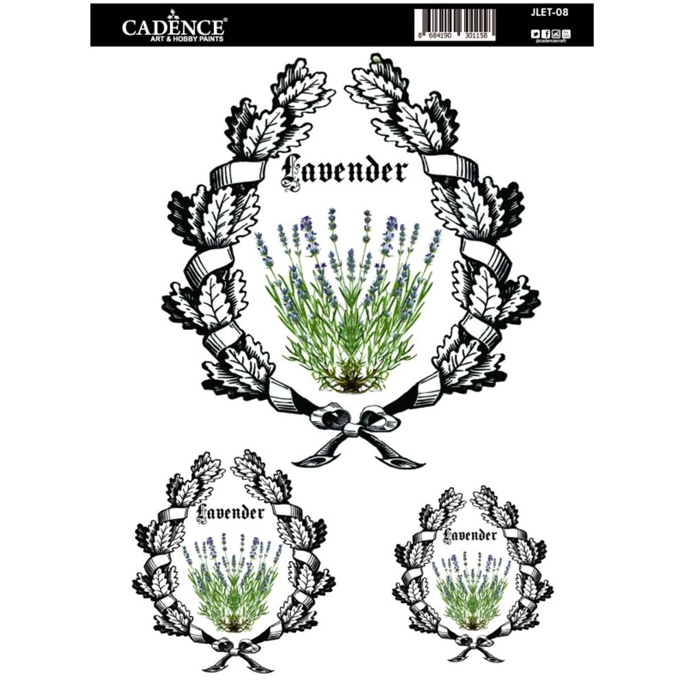Levně Cadence Transferový obrázek Cadence Easy Transfer, 25x35 cm - Levandule