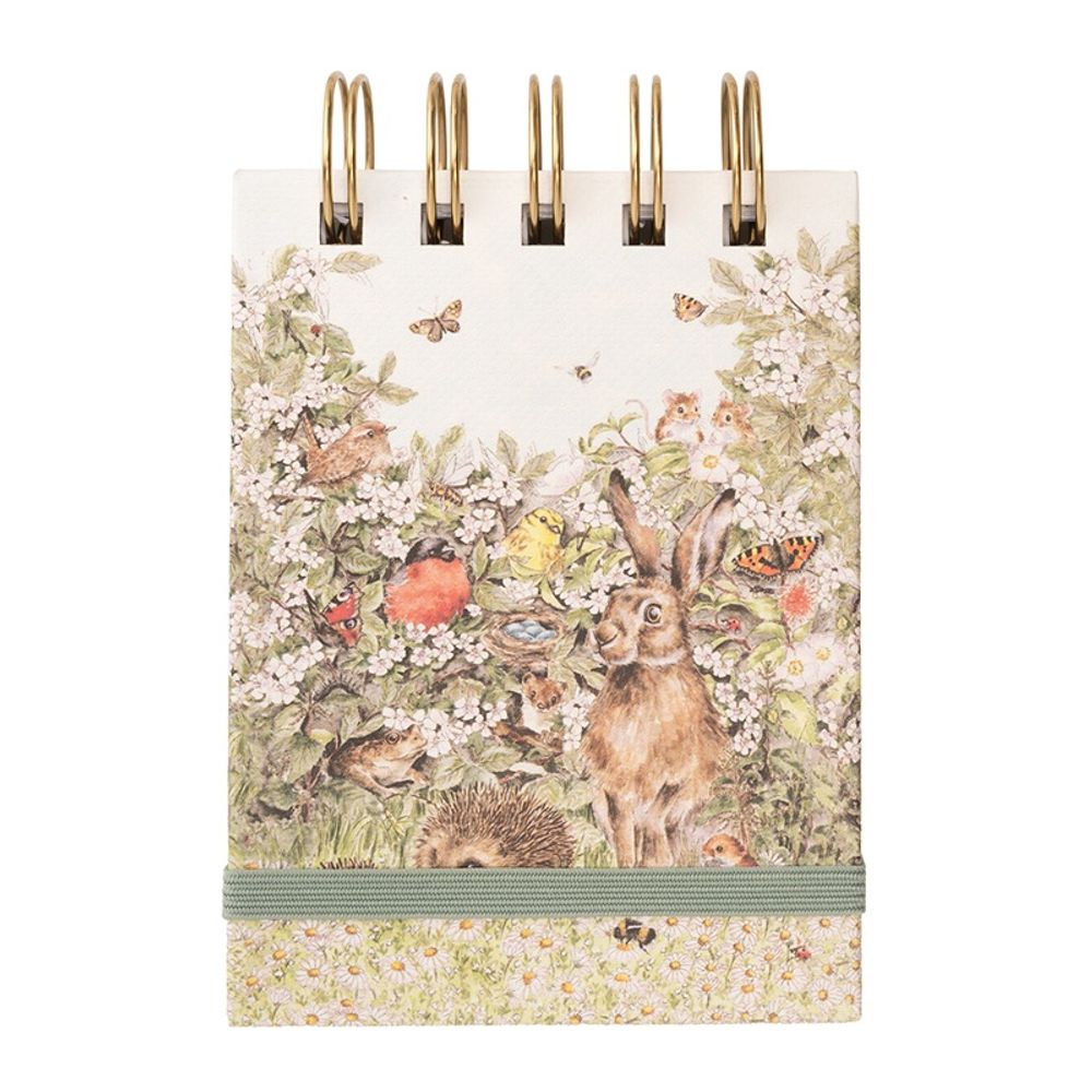 Levně Wrendale Designs Kroužkový blok Wrendale Designs "Hedgerow", B7, 50 l., čistý a linkovaný - Polní zvířata