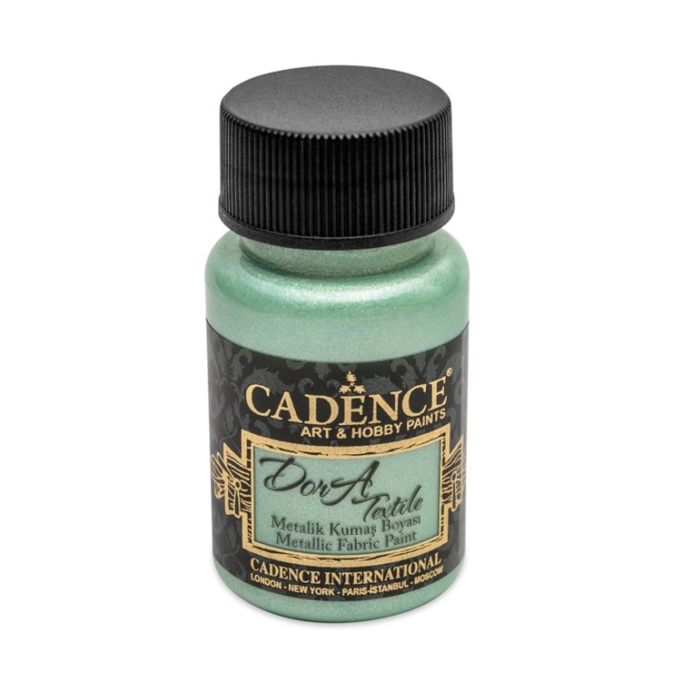 Levně Cadence Metalická barva na textil Cadence Dora Textile, 50 ml - VYBERTE ODSTÍN - Metalická barva na textil Cadence Dora Textile, 50 ml - mint, mátová