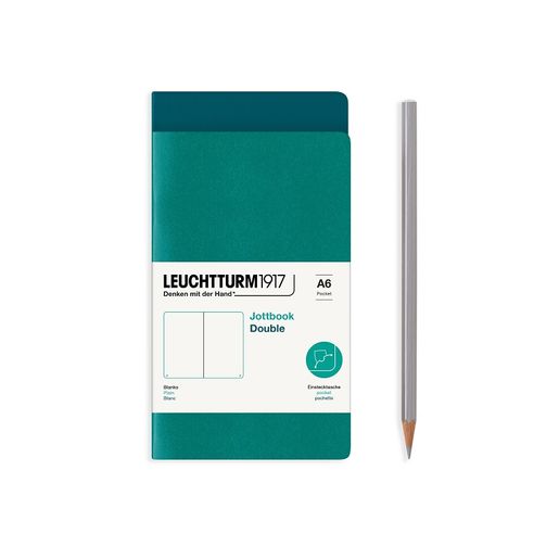 Zápisník Leuchtturm, A6, 2 ks, bez linek - zelený