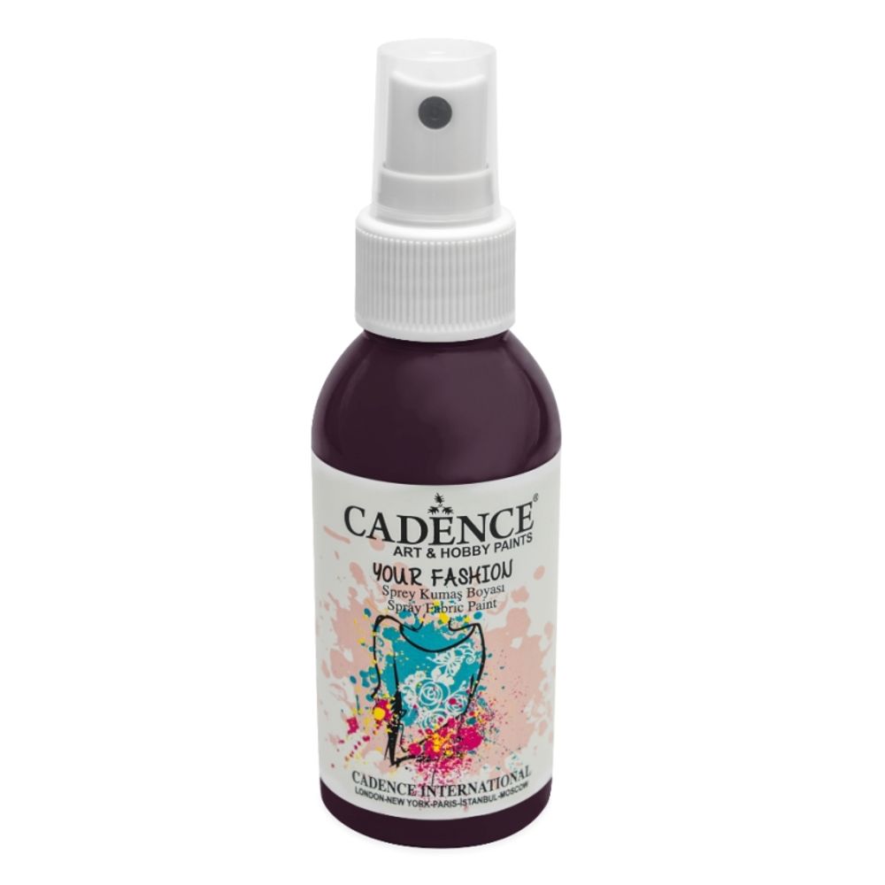 Levně Cadence Barva na textil Cadence Your Fashion, 100 ml - VYBERTE ODSTÍN - Barva na textil ve spreji Cadence Your Fashion, 100 ml - aubergine, lilková