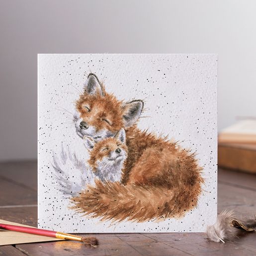 Přání Wrendale Designs "True Love", 15x15 cm - Lišky