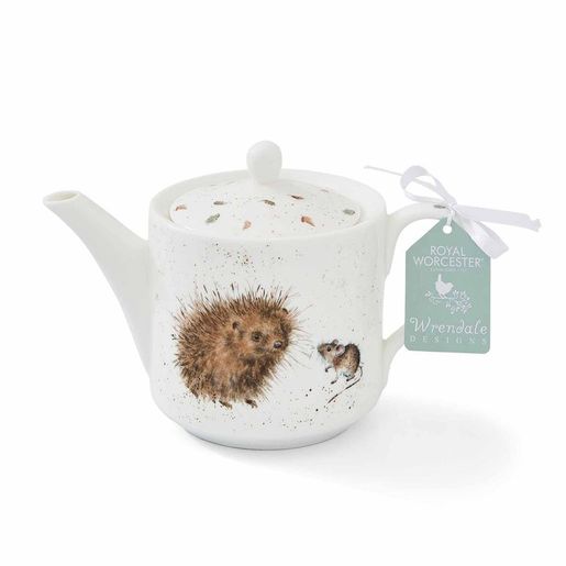 Porcelánová konvice na čaj Wrendale Designs" Hedgehog & Mouse", 0,6 l - Ježek s myškou