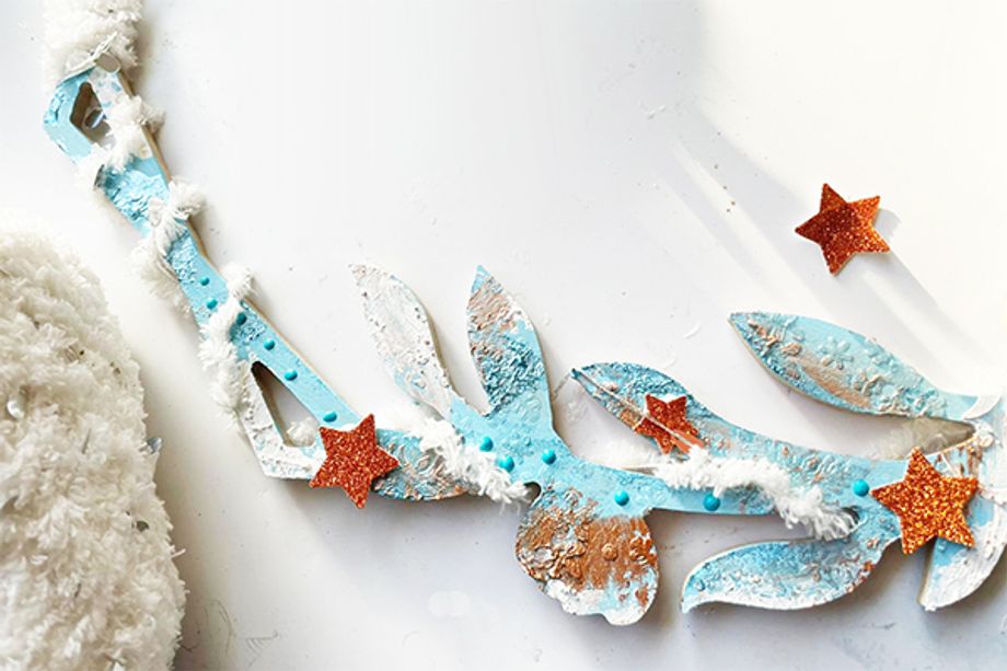 Ledový věnec s andílky