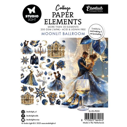 Papírové výseky Studio Light "Moonlit Ballroom", 35 ks - Měsíční bál