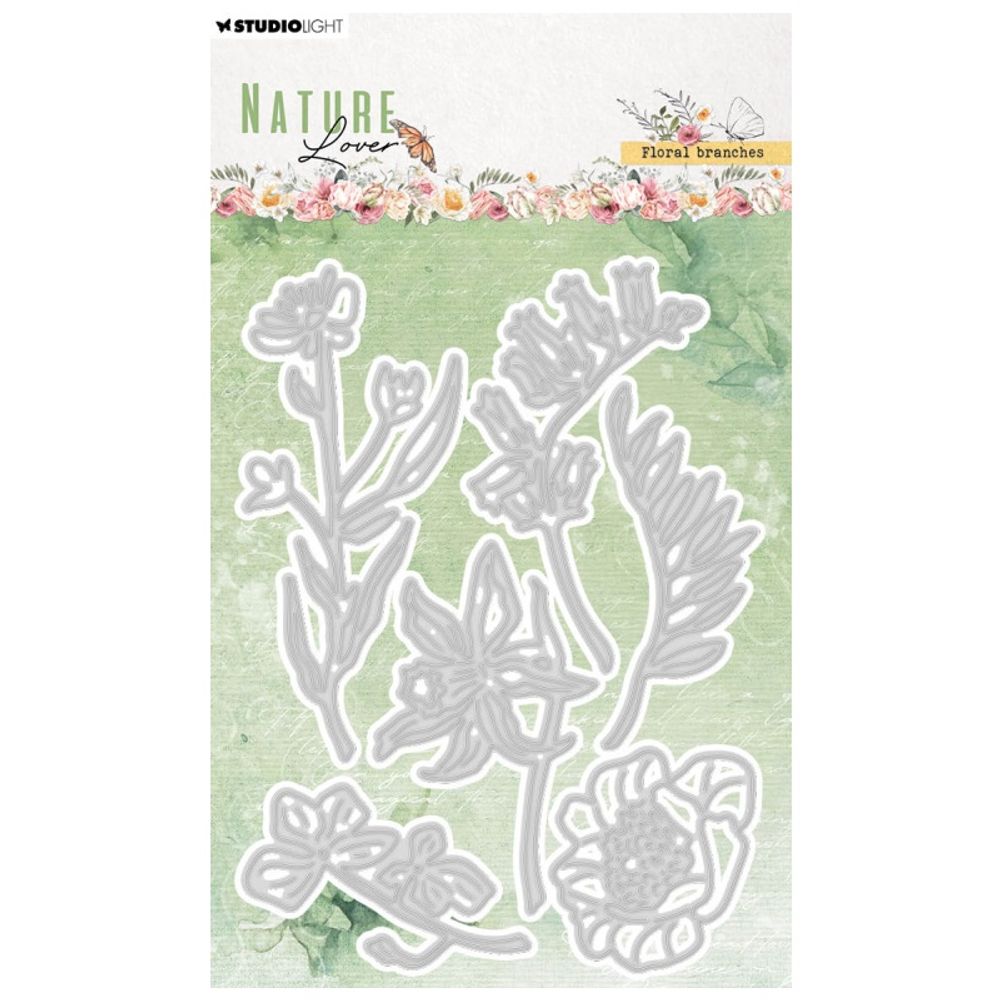 Studio Light Vyřezávací šablony Studio Light "Nature Lover“, 6 ks - Kvetoucí větvičky