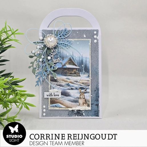 Blok s papírovými výseky Studio Light "Winter Wonderland", A5, 20 l. - Zima se zvířátky