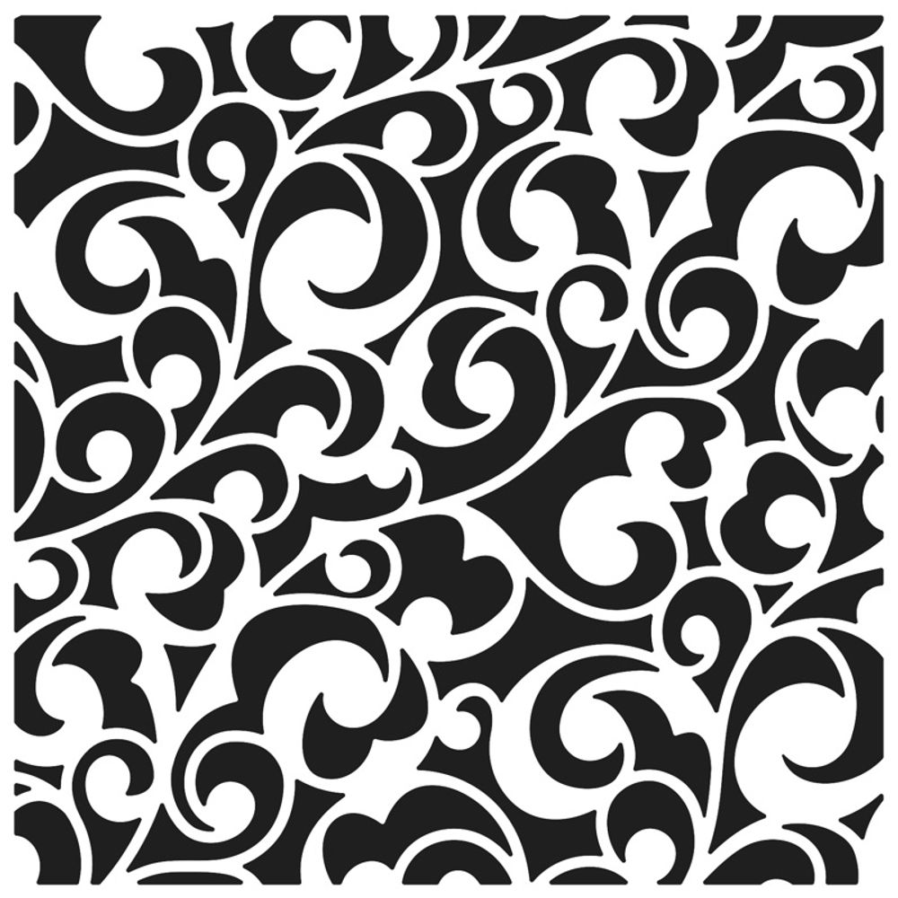 The Crafter´s Workshop Šablona TCW 6"x6" (15,2x15,2 cm) - Elegant Swirls