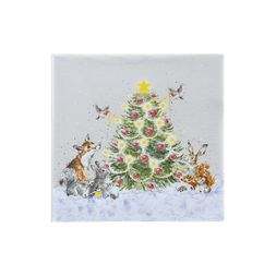 Papírové ubrousky Wrendale Designs "Oh Christmas Tree", 24x24 cm - Vánoční stromek