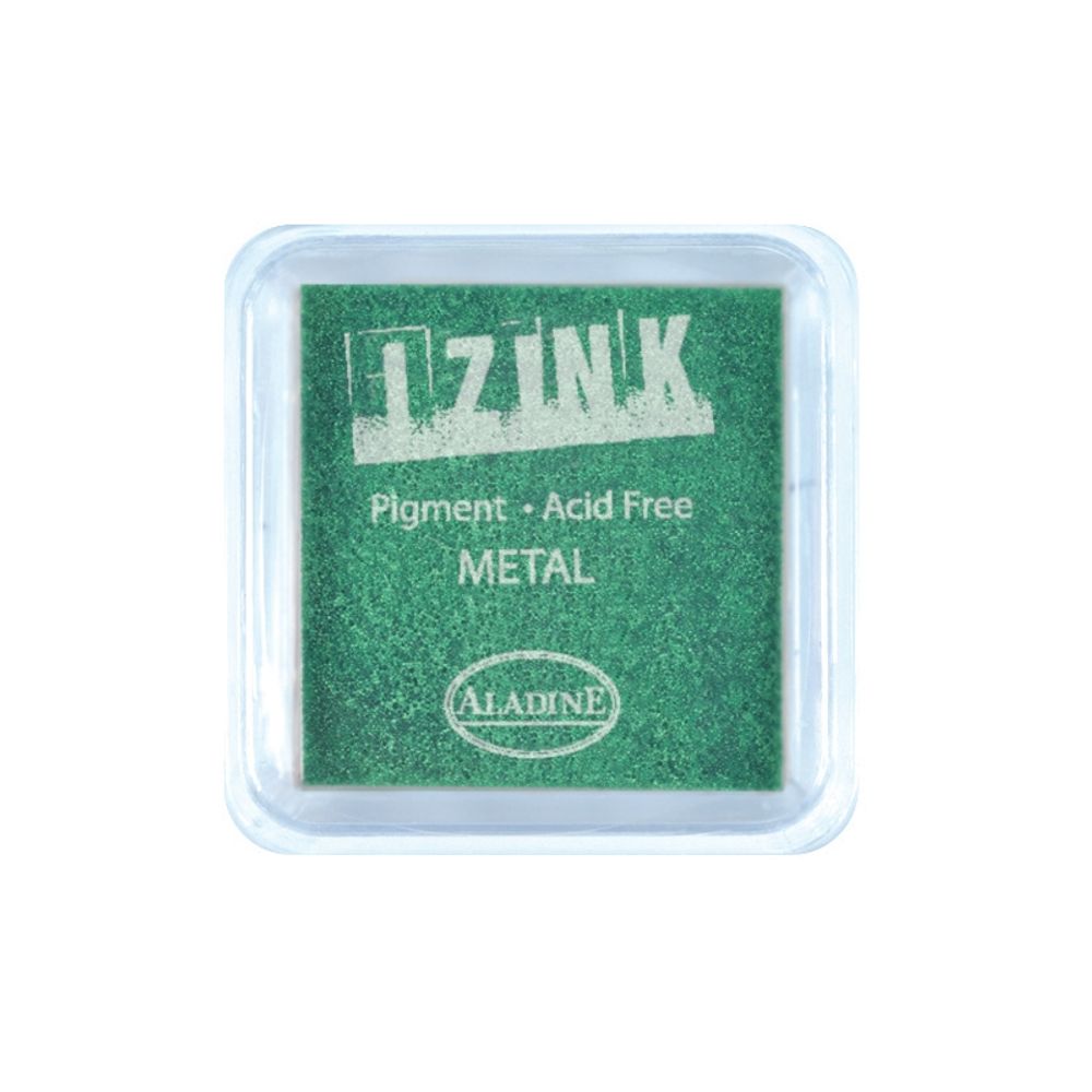 Levně Aladine Embosovací polštářek Aladine Izink Embossing - VYBERTE ODSTÍN - Razítkovací polštářek Aladine Izink Embossing - metal light green, metalický sv. zelený