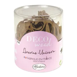 Sada dřevěných výřezů Aladine Deco Wood, 16 ks - Jednorožci