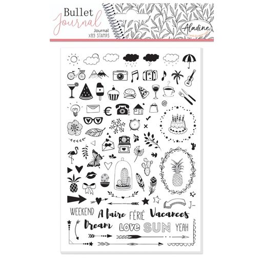 Diářová razítka Aladine Stampo Bullet Journal, 89 ks - Můj diář 