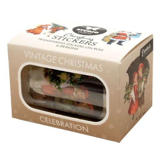 Průhledné samolepky Studio Light "Vintage Christmas" - Vánoční nostalgie