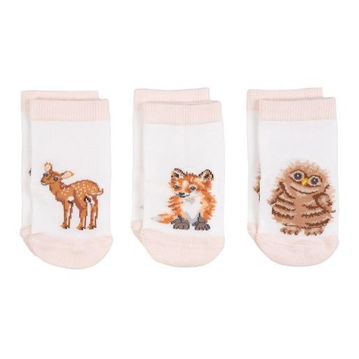 Dětské ponožky Wrendale Designs "Little Forest", 6-12 měsíců, 3 páry - Lesní zvířátka