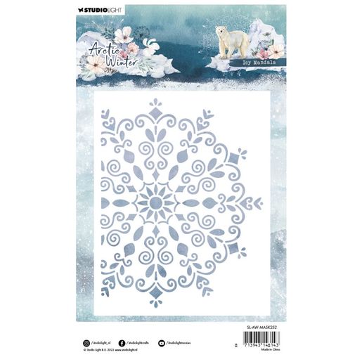 Šablona Studio Light "Arctic Winter", A6 - Ledová mandala