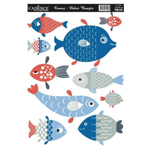 Transferový obrázek na textil Cadence, 17x25 cm - Veselé rybičky