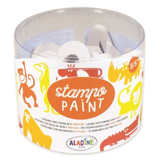 Malovací pěnová razítka Aladine StampoPaint, 12 ks - Safari