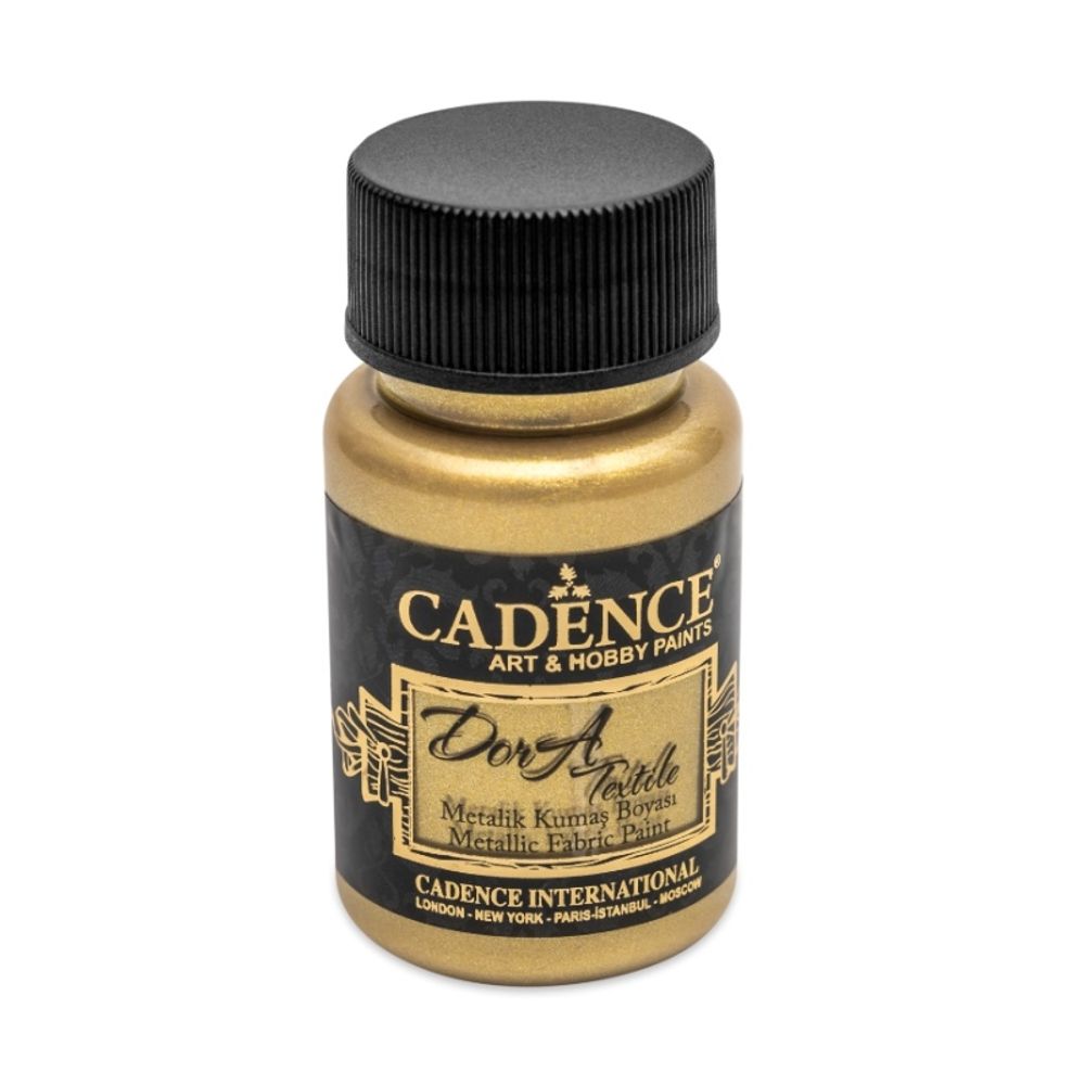 Levně Cadence Metalická barva na textil Cadence Dora Textile, 50 ml - VYBERTE ODSTÍN - Metalická barva na textil Cadence Dora Textile, 50 ml - white gold, bílé zlato