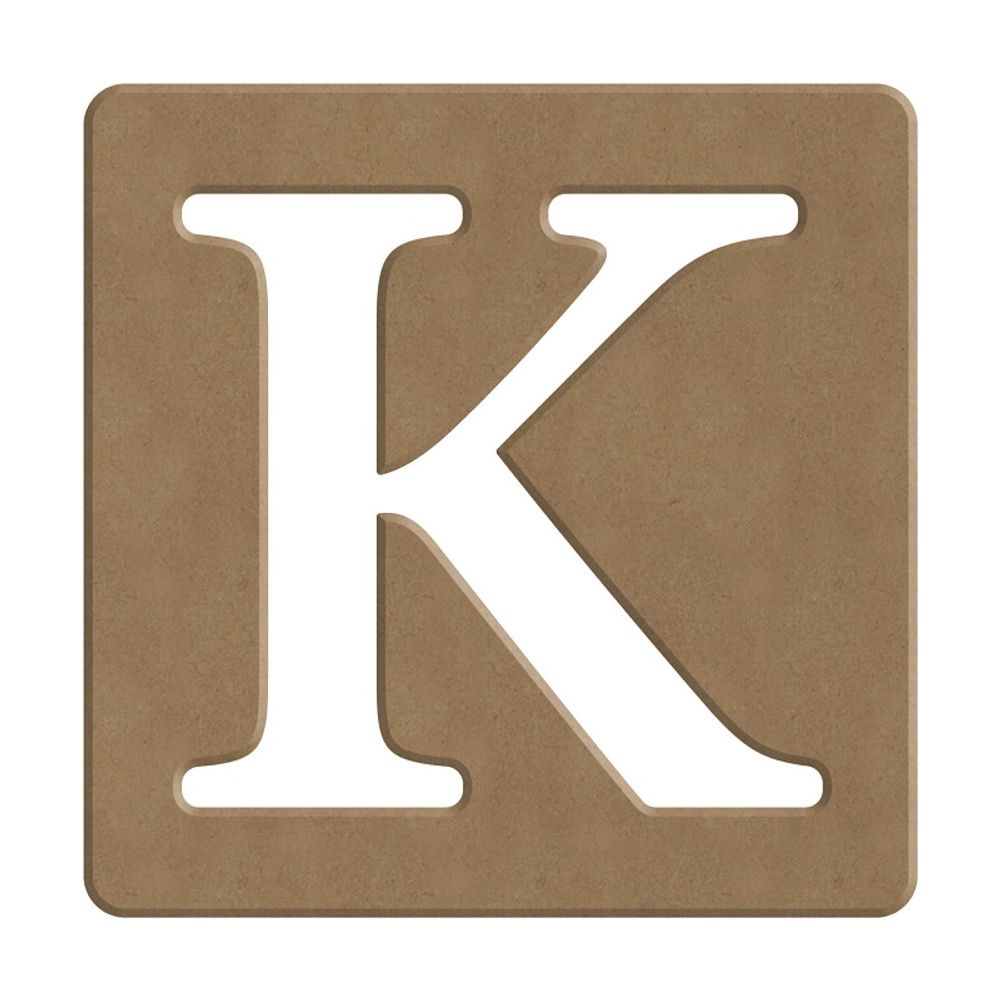 Gomille Dřevěný výřez k dekoraci Gomille, 10 cm - Scrabble abeceda - VYBERTE PÍSMENO - Dřevěný výřez k dekoraci Gomille, 10 cm - Scrabble písmeno K