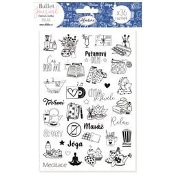 Diářová razítka Aladine Stampo Bullet Journal, 36 ks - Relax