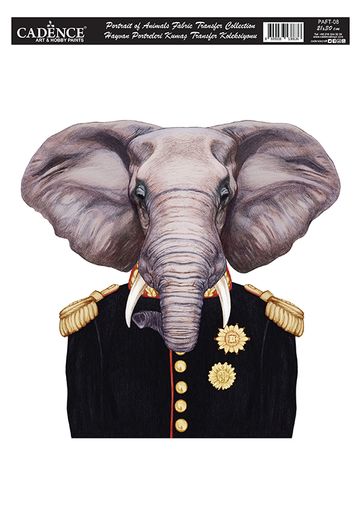 Nažehlovací nálepka, slon - 21 x 30 cm