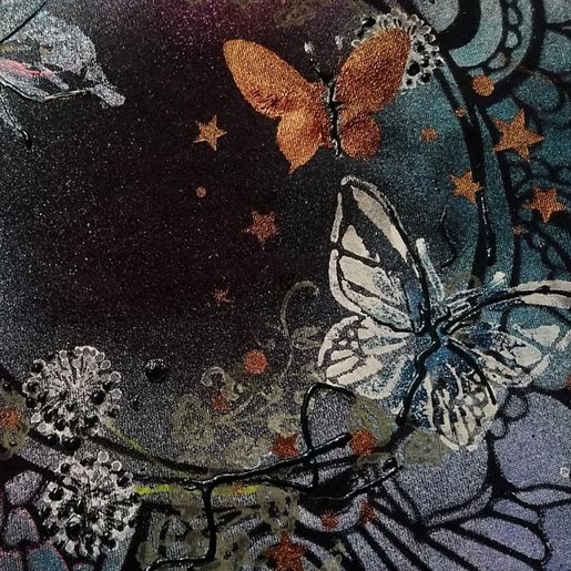 Šablona Cadence, 21x30 cm - Motýlci ve hvězdách