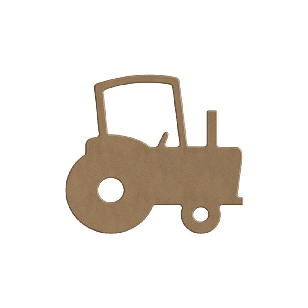 Gomille wooden decorative cutout, 13x12 cm - Tractor