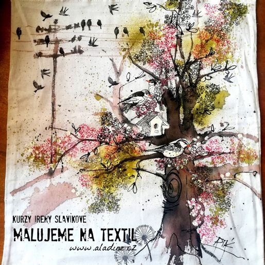 Razítka na textil Aladine Stampo Textile, 15 ks - Ptáci a motýli