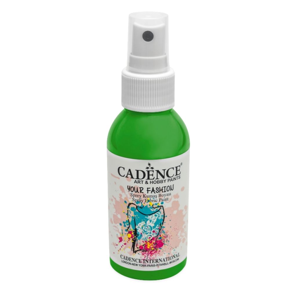 Levně Cadence Barva na textil Cadence Your Fashion, 100 ml - VYBERTE ODSTÍN - Barva na textil ve spreji Cadence Your Fashion, 100 ml - grass green, sv. zelená