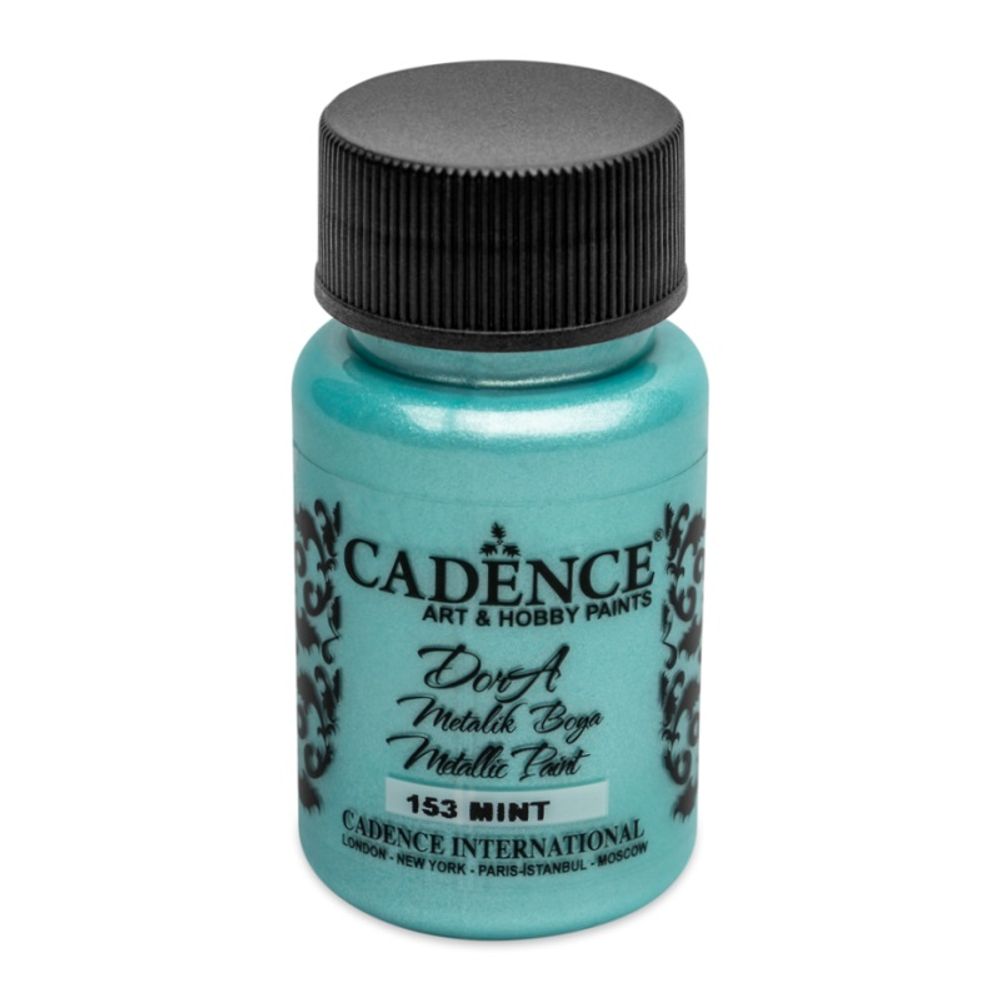Levně Cadence Metalická akrylová barva Cadence Dora Metallic, 50 ml - VYBERTE ODSTÍN - Metalická akrylová barva Cadence Dora Metallic, 50 ml - mint, mátová