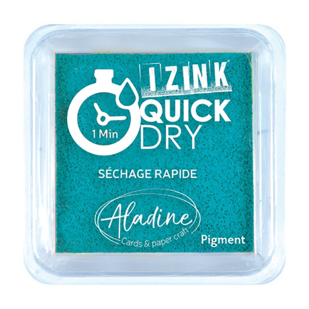 Razítkovací polštářek Aladine IZINK QUICK DRY - ocean azurová modrá Aladine
