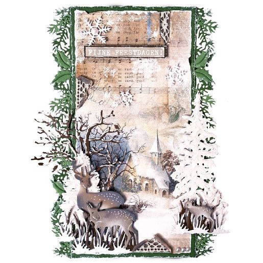 Vyřezávací šablony Studio Light "Vintage Christmas", 8 ks - Zimní bordury