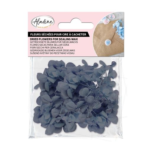 Sušené květiny do pečetí Aladine - bleu nuit, tm. modré