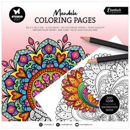Omalovánky Studio Light, 20,3x20,3 cm, 20 l. - Mandaly 1