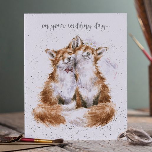 Svatební přání Wrendale Designs "Newlyweds" - Lišky