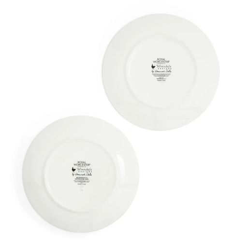 Porcelánové dezertní talířky Wrendale Designs, 2 ks - Králík a kachna